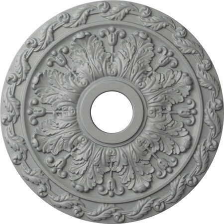 Ekena Millwork Spring Leaf Ceiling Medallion (Canopies up to 5 5/8"), 19 7/8"OD x 3 5/8"ID x 1 1/4"P, Primed White CM19SP